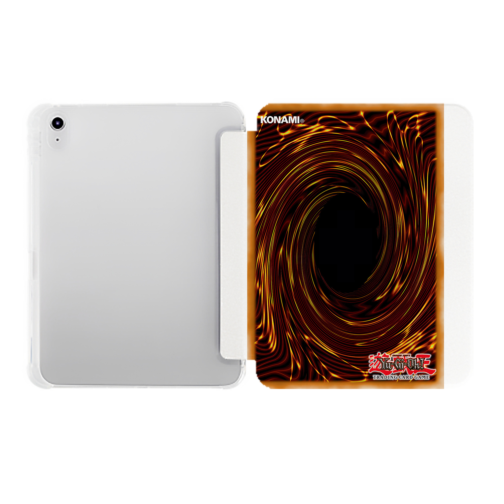 （画像用） 遊☆戯☆王 Yu-Gi-Oh! IPad ケース ペン収納付き 三つ折りスタンド PUレザー×シリコン 対応機種9.5/10.5/10.9インチ